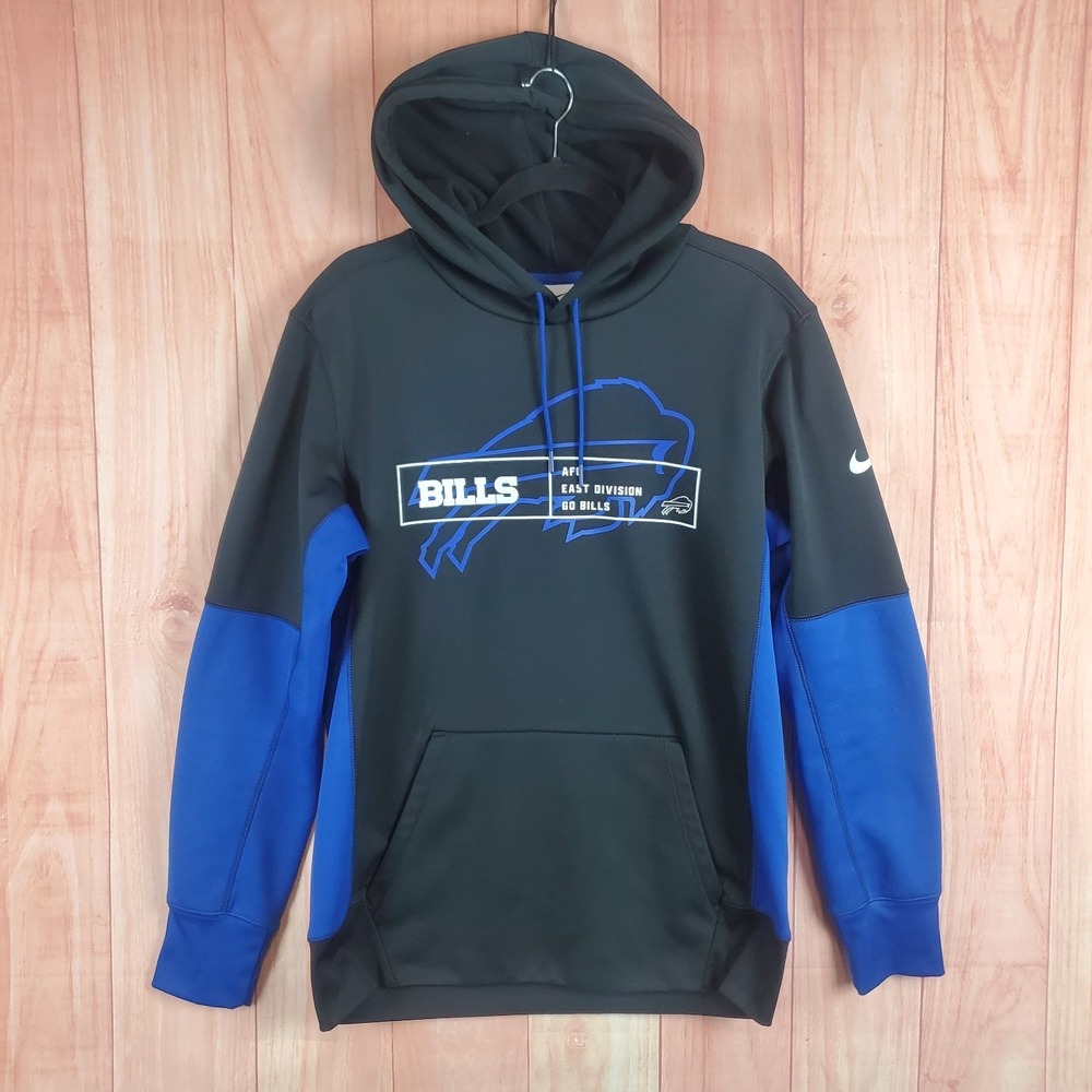 Nike Men Hoodie Medium Black Pocket Long Sleeve Buffalo Bills Football